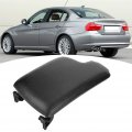 Qiilu Car Armrest Box Cover 51169134486 Front Console Center Lid Fit For E90 E92 3a Series 2005a 2012 Black