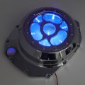 Httmt- Chrome W Blue Led Sequential Engine Clutch Cover Compatible With Suzuk 99-20 Gsxr1300 Hayabusa P N Mt313-001a-lrt-cd