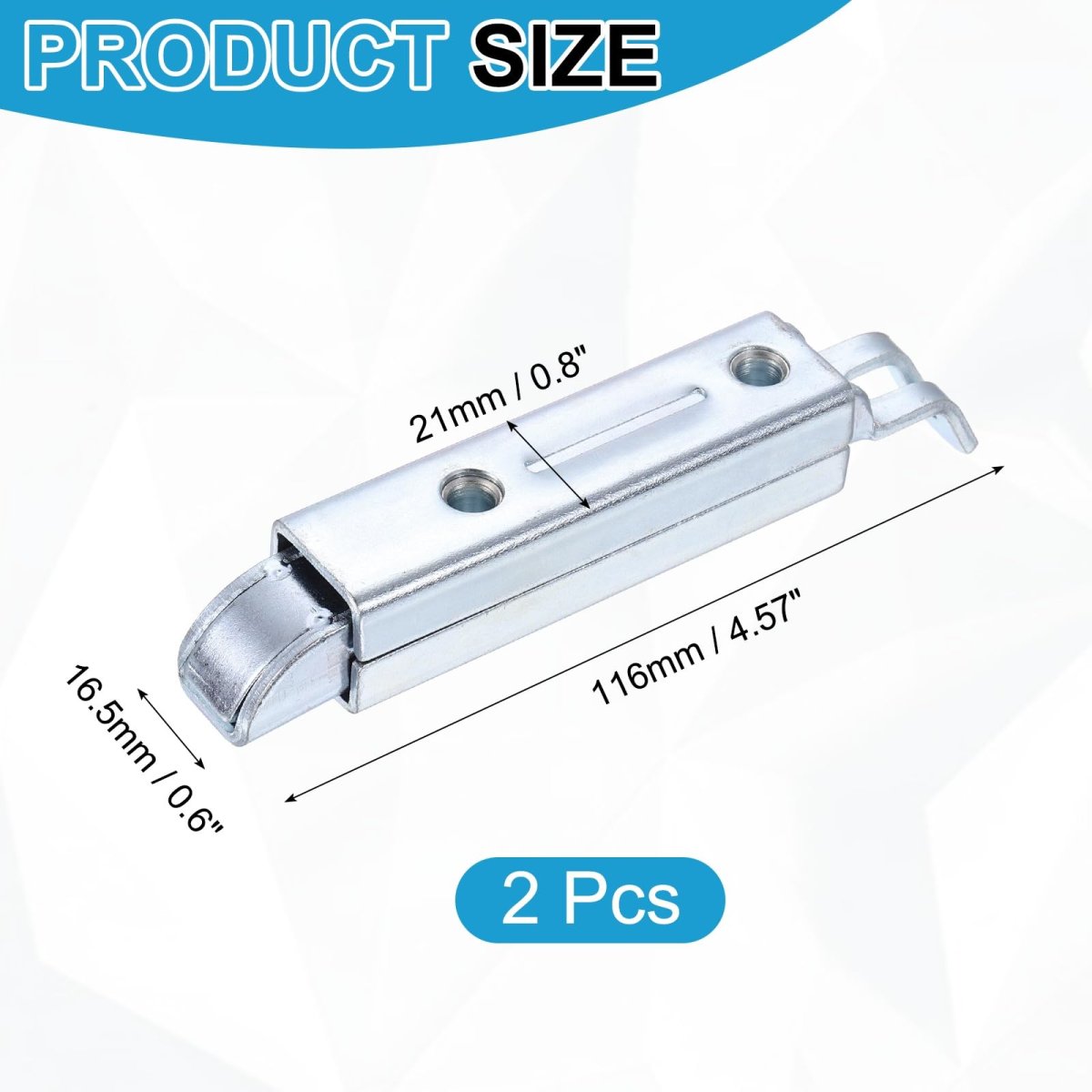 Slide Entry Slam Latch 2 Pack 4 6 In Automatic Spring Door Bolt Lock Zinc Plated Iron Cabinet Hardware For Industrial And Home