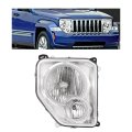 Hecasa Right Headlight Assembly W Fog Light For 2008-2012 Jeep Liberty Replacement Ch2503196 55157338ae Front Headlamp Fog 