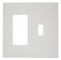Leviton P126c-c0w 2-gang Midsize Toggle Decora Cheetah Coverplate White 