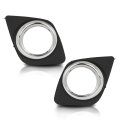 Front Bumper Fog Light Cover Trim Bezel Pair For Toyota Rav4 2009-2012 521270r040 521280r040 