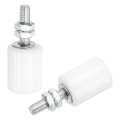 2pcs Slide Gate Guide Roller 1-5 8 Nylon Rollers Support Assembly Universal Rolling Guider For Sliding Door White 
