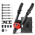 Auto Dynasty 12 Rivet Nut Tool Set 80pcs Hand 2-in-1 Kit With Metric And Sae Mandrels For Home Household Office Warehouse 