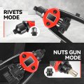 12 In Rivet Nut Tool Set 80 Piece Hand 2 1 Kit With Metric And Sae Mandrels For Home Office Warehouse
