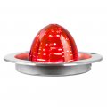 81912 Red Classic Watermelon 18 Led Light With Stainless Steel Flange Mount Bezel Dot Approved 5 625 In Dia X 3 H 12v 