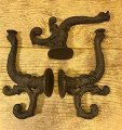 Rustic Dolphin Cast Iron Wall Hook 8 Tall Set Of 3 Home Decor 0170-01204 