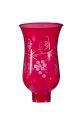 B P Lampa Cranberry Hurricane Shade W Cut Grapes Design 
