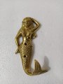 Brass Mermaid Wall Mount Hooks Set Of 2 Pieces Sculpture Unique A Excellent Item For Home Office Restaurant Decorations Statue 