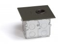 Concealed Plug Recessed Floor Box One 15a Duplex Screw Plugs Dark Bronze 