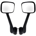 Truck Side Hood Mirrors Left Driver Right Passenger Tuck Car Fit For 2008-2013 Freightliner Cascadia Manual Adjusted Black 