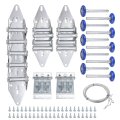 Garage Door Hinge Roller Tune Up Kit Set 6200zz Blue Without Cover Self-drilling Screws Hinge Top Bracket Wire Rope For 8 X 7ft