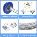 Garage Door Hinge Roller Tune Up Kit Set 6200zz Blue Without Cover Self-drilling Screws Hinge Top Bracket Wire Rope For 8 X 7ft