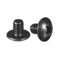 M6-1 X 8mm Truss Head Phillips Machine Screws Full Thread Drive 304 Stainless Steel 18-8 Black Oxide Finish Quantity 15 