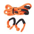 1in X 20ft Power Recovery Rope With 2 Soft Shackles Heavy-duty Over 30 Elasticity Nylon N66 Double-layer Weaving 34000 Pounds