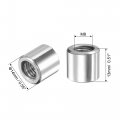 Uxcell Round Weld Nuts M8 X 14mm 13mm On Bung Female Nut Threaded 201 Stainless Steel Insert Weldable 4pcs