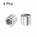 Uxcell Round Weld Nuts M8 X 14mm 13mm On Bung Female Nut Threaded 201 Stainless Steel Insert Weldable 4pcs