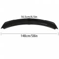 Labwork Glossy Black Abs Plastic Track Pack Style Trunk Spoiler Wing Replacement For 2015-2021 Mustang Coupe Models