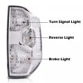 G-plus Tail Lights Pair Compatible With Toyota Tundra 2014 2015 2016 2017 2018 2019 2020 2021 Clear Lens Chrome Housing Lamps