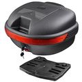 Yescom 30l Motorcycle Tour Tail Box Scooter Trunk Luggage Top Lock Storage Carrier Case 