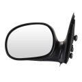 Black Left Side Mirror Fit For 2004d For F-150 Heritage Smooth Glass Manual Folding Non-heated 