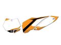 White Pre Cut Number Plate Graphic Background 12-64526 For Street Sport And Off Road Motorcycles Atvs Utility Vehicles 