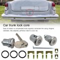 654394765282 Door Trunk Key Lock Set For Chevelle Malibu Monte Carlo And Camaro Silver Iron Corrosion Resistant Kit With 3