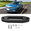 6 Black Aluminum Hawse Fairlead For Synthetic Winch Rope Cable Atv