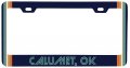 Calumet Oklahoma Car Metal License Plate Frame Retro Design 