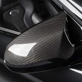 Qiilu Carbon Fiber Mirror Caps Exterior Rear View Housing Door Wing Cover Cap Add-on Covers Fit For M2 M3 M4 F87 F80 F82