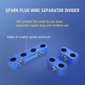Engine Spark Plug Wire Separator Divider 8mm 9mm 10mm Blue 12pcs Replacement For 8 Cylinder Vehicles Racing Car