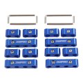 Jdmspeed Engine Spark Plug Wire Separator Divider 8mm 9mm 10mm Blue 12pcs Replacement For 8 Cylinder Vehicles Racing Car