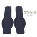 Car Seat Covers Full Set 2 Seats Microfiber Leather Universal Fit Trucks Vans Suvs Sedans Most Cars Black 