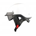 1storm Motorcycle Half Face Helmet Mopeds Scooter Pilot With Retractable Inner Smoked Visor Glossy White 