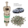 100pcs Air Conditioning Valve Cores Accessories R12 Core With Green Rubber Ring For Car