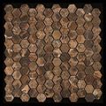 Emperdaor Hexagon Tumbled Mosaic Tiles On 12x12 Sheet For Backsplash Shower Walls Bathroom Floors 