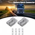 2 Set 50a Battery Quick Connector Kit Car Trailer Plug Connect Disconnect Gray