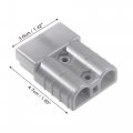 2 Set 50a Battery Quick Connector Kit Car Trailer Plug Connect Disconnect Gray