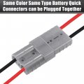 2 Set 50a Battery Quick Connector Kit Car Trailer Plug Connect Disconnect Gray