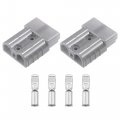 2 Set 50a Battery Quick Connector Kit Car Trailer Plug Connect Disconnect Gray 
