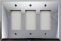 Over Sized Jumbo Polished Chrome 3 Gang Gfi Rocker Opening Switch Plate- Rockers 