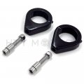 Httmt 39mm Fork Turn Signal Indicator Light Relocation Bracket Clamps Mount Compatible With H-d