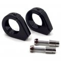 Httmt 39mm Fork Turn Signal Indicator Light Relocation Bracket Clamps Mount Compatible With H-d