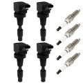 4 Ignition Coils With Iridium Spark Plugs 4-pins Fit 2017-2020 For Hyundai Elantra 6l L4 2018-2020 Gt 1 And Replacement Uf817