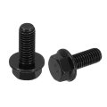 20pcs M5-0 8 X 12mm Metric Flange Hex Cap Bolt Partial Thread Din 6921 Flanged Bolts Hexagon Screws Carbon Steel Black Oxide 