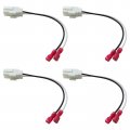 4pcs Front Rear Door Speaker Wire Harness Connector Plug Replacement For 2007-2018 Wrangler Jk