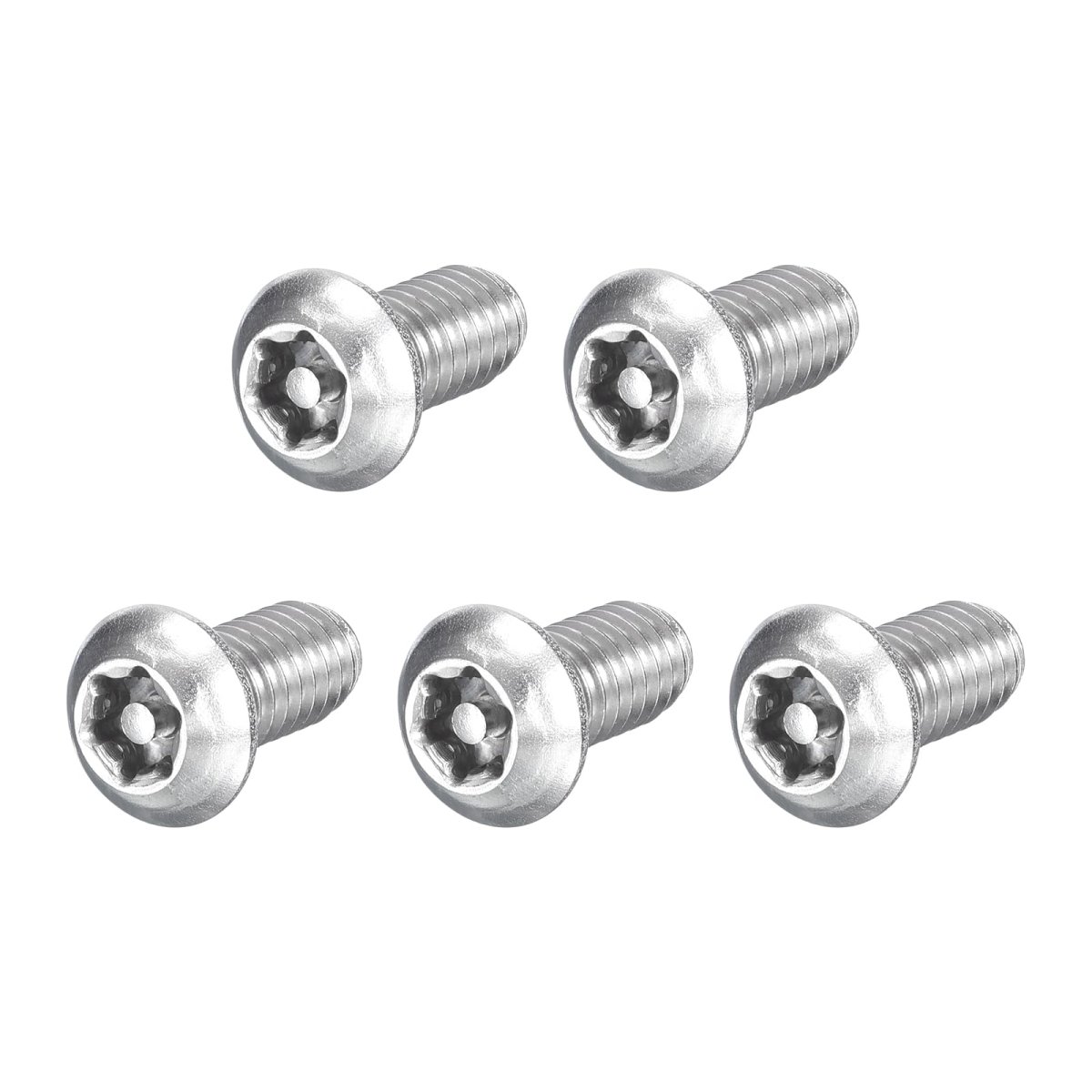 5pcs Torx Security Machine Screws 16-18 X 5 8 304 Stainless Steel Tamper Resistant Button Head Bolt Full Thread For Anti-theft