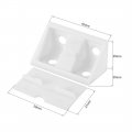 Uxcell Plastic Corner Braces Shelf Cabinet Door 90 Degree 4 Holes Angle Brackets With Cover Cap White Pack Of 100
