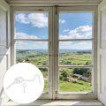 12pcs Swivel Cabin Hook And Eye Latch 1 7 Door Window Locks Iron With Mounting Screws For Wood Closet Cabinet White 