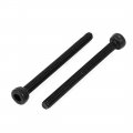 Uxcell M2 5x30mm Fully Thread Hex Socket Head Knurled Cap Screw Bolt Black 20pcs